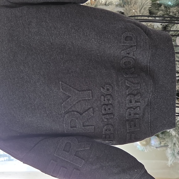 Boys BurrberryFleece Sweatshirt. Gray with Burberry logo. - Picture 8 of 9